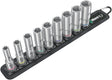 WERA Steckschlüsseleinsatzset Belt B Deep 1 9-teilig SW 8-19 mm Antrieb 10 mm (3/8″)