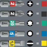 WERA Bit-Check 12 BiTorsion 1 Bitsortiment 12-teilig PH/PZD/TX mit Rapidaptor Bithalter