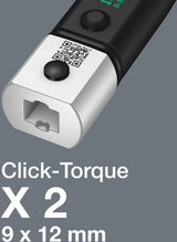 WERA Drehmomentschlüssel Click-Torque X 1, 2,5-25 Nm, 9x12 mm, automatisch auslösend, ±4 % Genauigkeit
