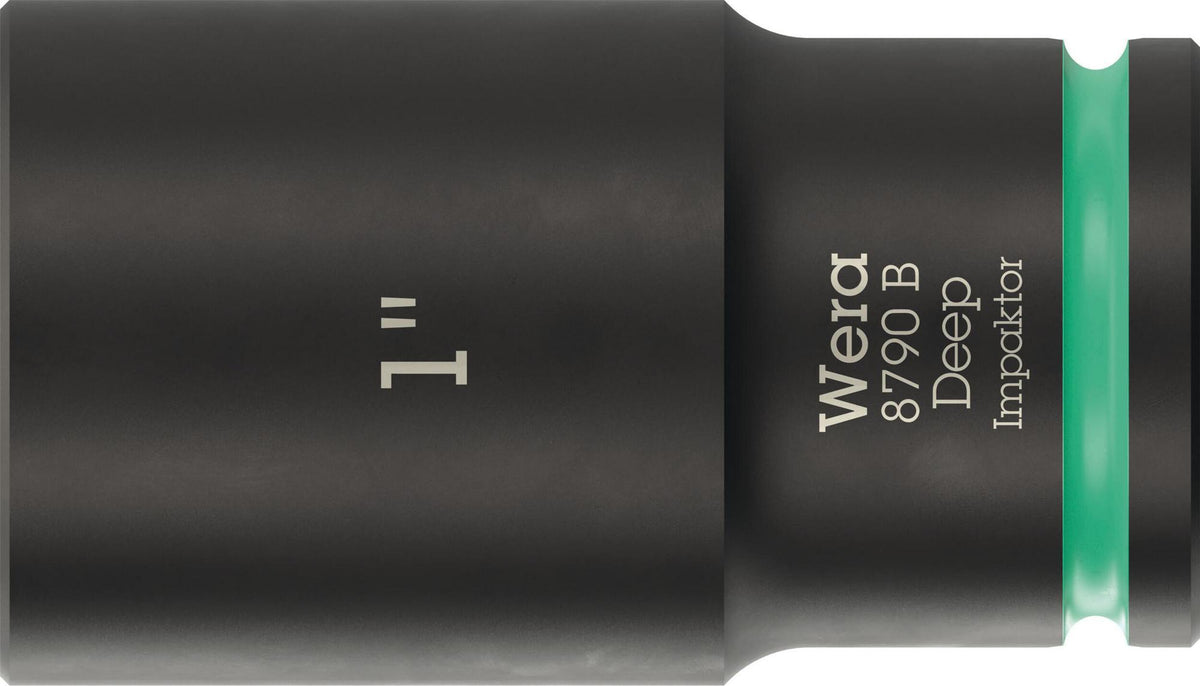 WERA Steckschlüsseleinsatz 8790 B Impaktor Deep 3/8 Zoll, 1 Zoll, 63 mm – Schlagschrauberfest