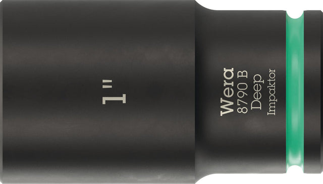 WERA Steckschlüsseleinsatz 8790 B Impaktor Deep 3/8 Zoll, 1 Zoll, 63 mm – Schlagschrauberfest