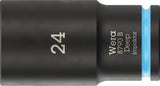 WERA Steckschlüsseleinsatz 8790 B Impaktor Deep 3/8 Zoll, 1 Zoll, 63 mm – Schlagschrauberfest
