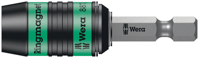 WERA Bithalter 887/4 RR Rapidaptor mit Schnellwechselfutter und Dauerringmagnet, 1/4 Zoll, 57 mm