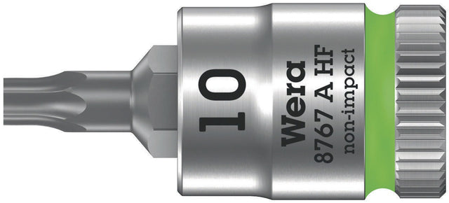 WERA Steckschlüsseleinsatz 8767 A HF TORX® 1/4 Zoll T10, 28 mm, mit Haltefunktion