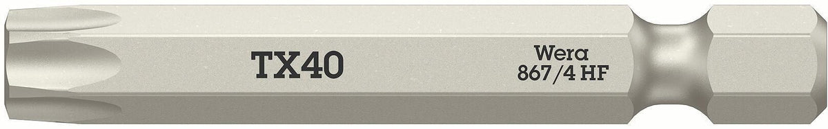 WERA Bit 867 TORX® HF 1/4 Zoll TX 10, 25 mm, mit Farbleitsystem, 10er-Pack
