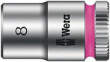 WERA Steckschlüsseleinsatz 8790 HMA Außen-6-kant SW 1/4 Zoll Länge 23 mm mit Take it easy Farbkennzeichnung
