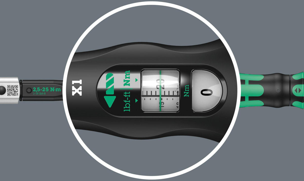 WERA Drehmomentschlüssel Click-Torque X 1, 2,5-25 Nm, 9x12 mm, automatisch auslösend, ±4 % Genauigkeit