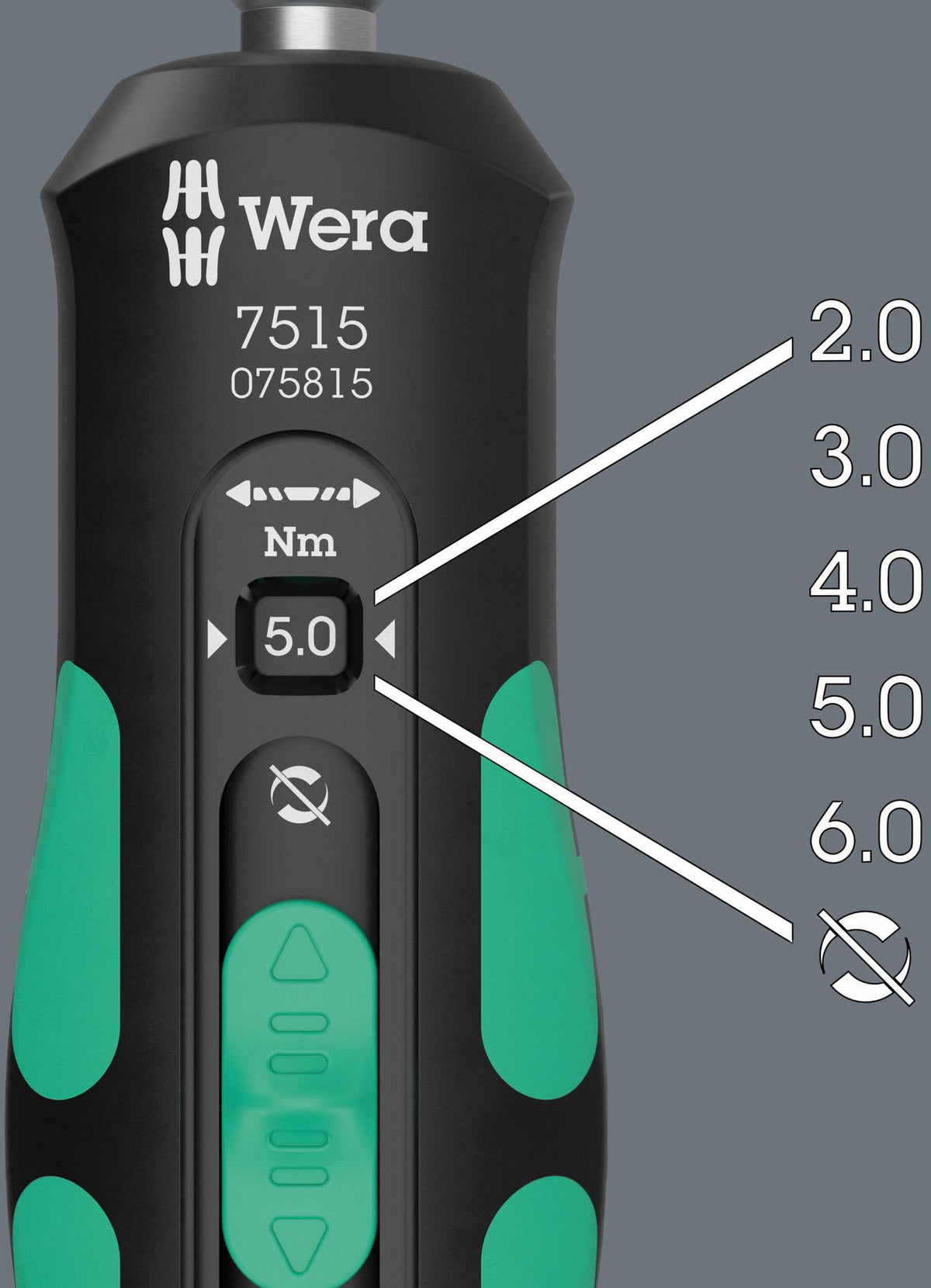 WERA Drehmomentschraubendreher 7515 1/4 Zoll 2-6 Nm mit Schnelleinstellung