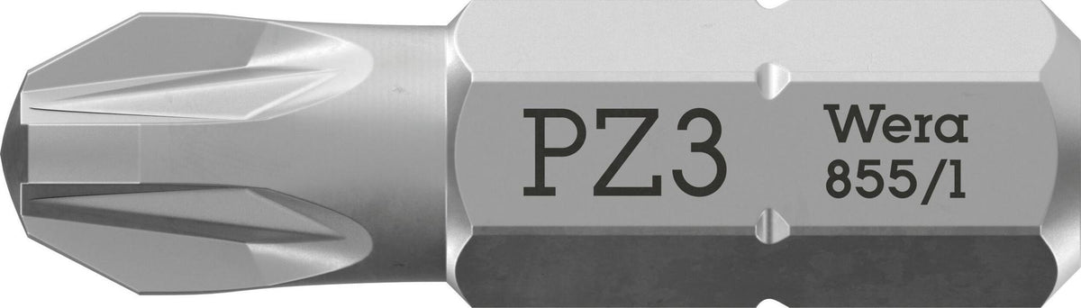 Wera Bit 867/1 Z TX6 TORX® 25 mm 1/4"-Sechskant CV-Molybdän zähhart 10 Stück