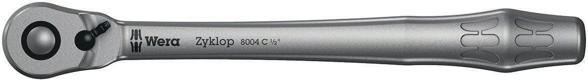 WERA Hebelumschaltknarre Zyklop Metal switch 1/2 Zoll 72 Zähne – schlanke Vollmetallknarre