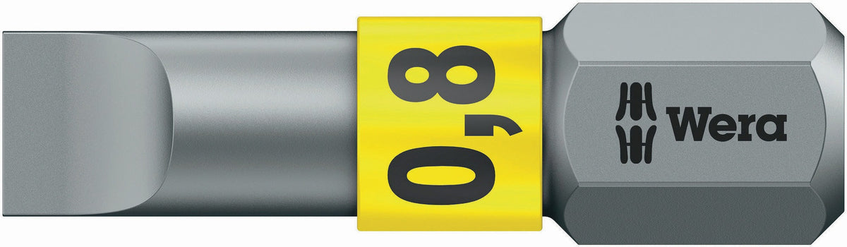 Wera Bit 800/1 BTZ für Schlitzschrauben 5,5 mm, 25 mm Länge, 1/4 Zoll Antrieb