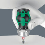 WERA Magazinbithalter KK Stubby mit 6 BiTorsion Bits, Ratschenfunktion und Bit-Magazin