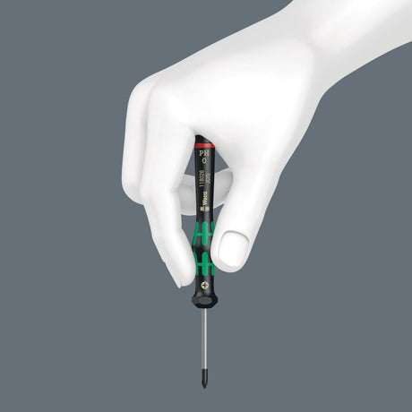 WERA Elektronik-Feinmechanik-Schraubendreher 2050 PH 1, Klingenlänge 80 mm, Kraftform-Micro-Griff