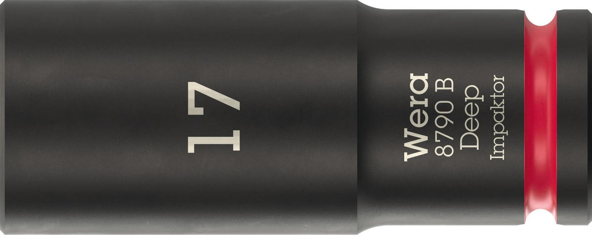 WERA Steckschlüsseleinsatz 8790 B Impaktor Deep 3/8 Zoll, 1 Zoll, 63 mm – Schlagschrauberfest