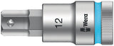 WERA Steckschlüsseleinsatz 8740 C HF 1/2 Zoll SW 10 mm L.140 mm mit Haltefunktion