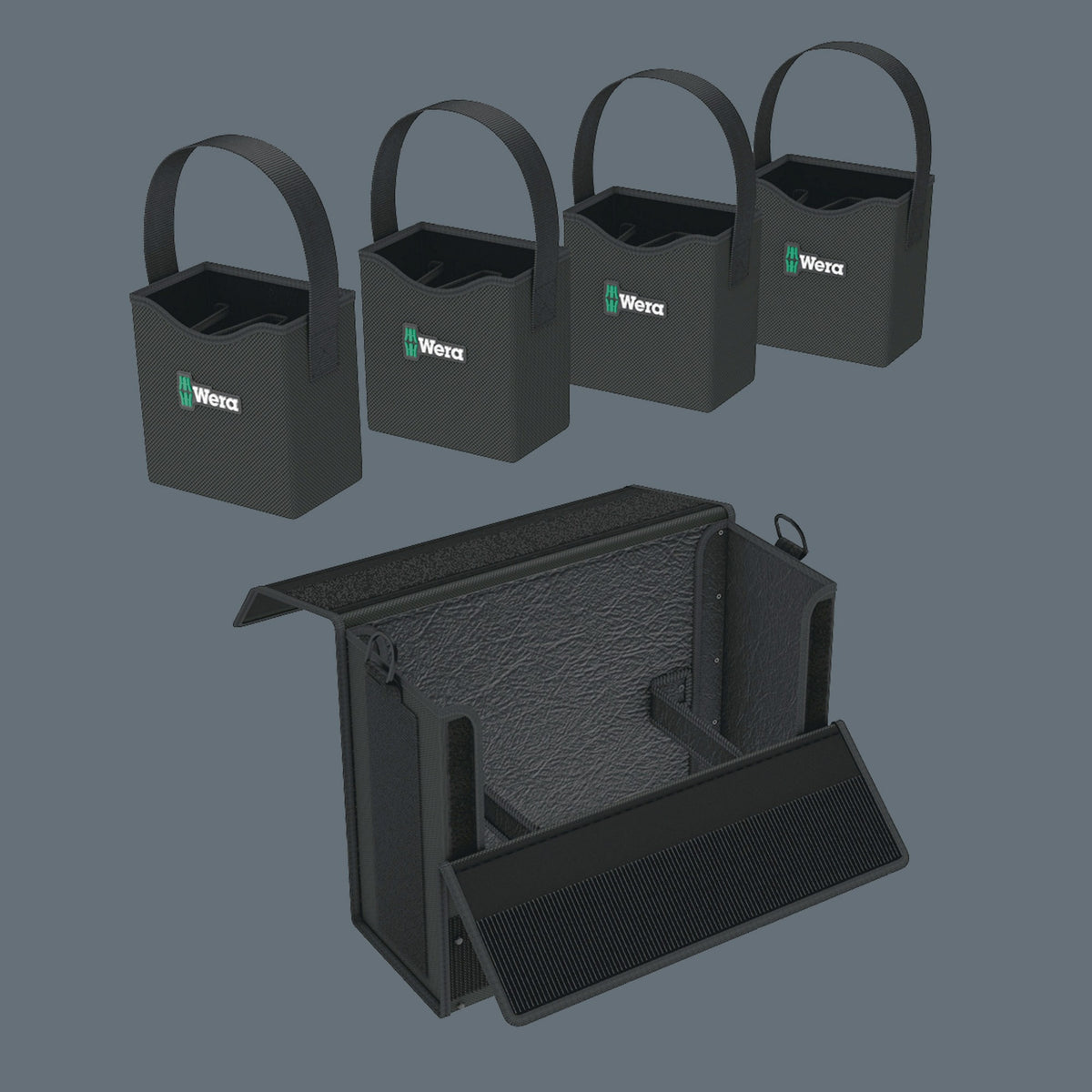Wera 2go 2 XL Werkzeugbox 455x330x170 mm mit Klettsystem und Köcher