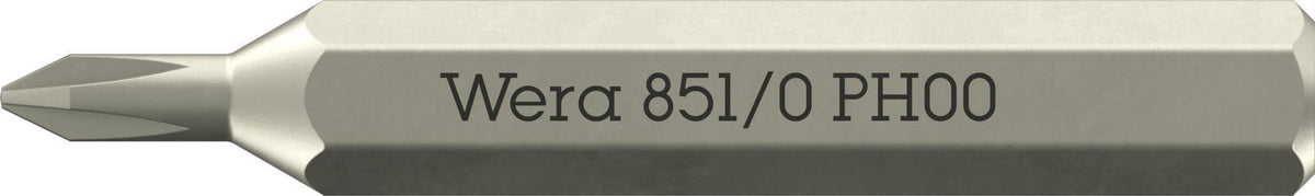WERA Bit 851/0 Micro PH 0, 30 mm, 4 mm Sechskant