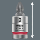 WERA Schraubendrehereinsatz 8751 A Phillips PH 1, 1/4 Zoll, Länge 28 mm, Take it easy