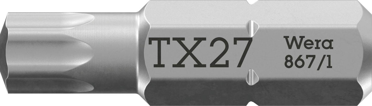 Wera Bit 867/1 Z TX6 TORX® 25 mm 1/4"-Sechskant CV-Molybdän zähhart 10 Stück