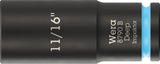 WERA Steckschlüsseleinsatz 8790 B Impaktor Deep 3/8 Zoll, 1 Zoll, 63 mm – Schlagschrauberfest