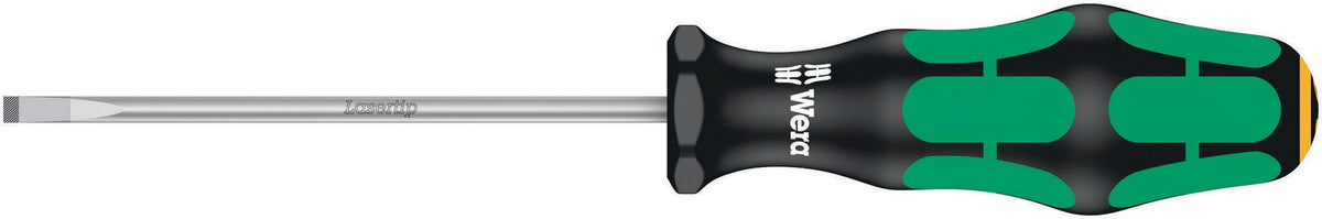 WERA Schlitzschraubendreher 334 mit Lasertip-Spitze, 5 mm Klinge, 2K-Griff, 100 mm