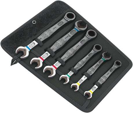 WERA Maulringratschenschlüsselsatz Joker 6-tlg. SW 10-19 mm – mit Haltefunktion