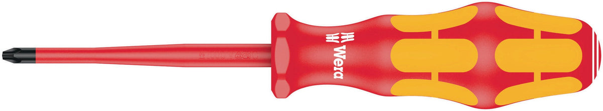 WERA VDE-Schraubendreher 162iS PH1 Phillips, isoliert bis 1.000 V, Kraftform-Griff, 80 mm Klinge