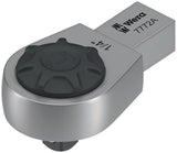 WERA Einsteckknarre 7772 A 1/4 Zoll 9x12 mm – Umschaltbar, Feinverzahnung 72 Zähne