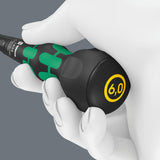WERA Schraubendreher 1834 Schlitz 6 mm Lasertip Kraftform Ball-Grip für Feinmechanik