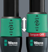 WERA Drehmomentschlüssel Click-Torque Lock A 5 R/L 1/4 Zoll 2,5-25 Nm mit Lock-Funktion