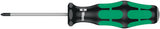 WERA Schraubendreher 355 PZ PZD 0 mit 2K-Kraftform-Griff und Rundklinge, 60 mm
