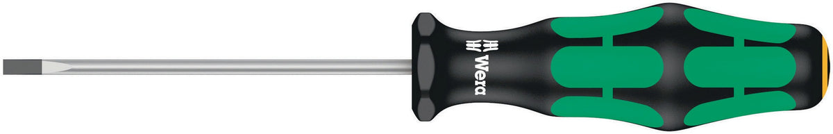 WERA Schlitzschraubendreher 334 mit Lasertip-Spitze, 5 mm Klinge, 2K-Griff, 100 mm