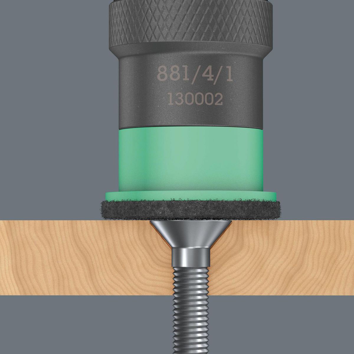 WERA Bithalter 881/4/1 SB 1/4 Zoll mit einstellbarer Einschraubtiefenbegrenzung, 200 mm