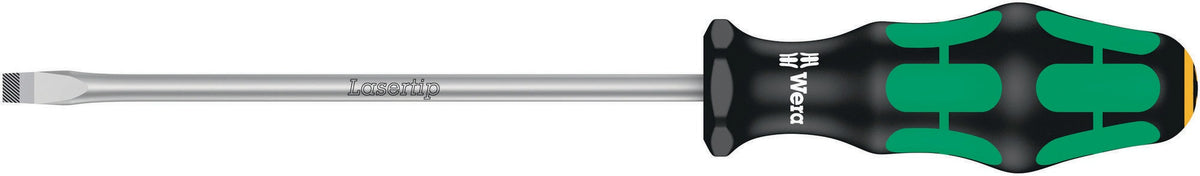 WERA Schlitzschraubendreher 334 mit Lasertip-Spitze, 5 mm Klinge, 2K-Griff, 100 mm