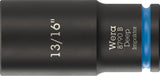 WERA Steckschlüsseleinsatz 8790 B Impaktor Deep 3/8 Zoll, 1 Zoll, 63 mm – Schlagschrauberfest