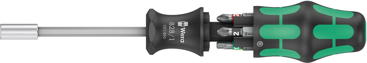 WERA Magazinbithalter KK 27 Set 7-teilig mit Bitmagazin, magnetischer Aufnahme und Kraftform-Griff