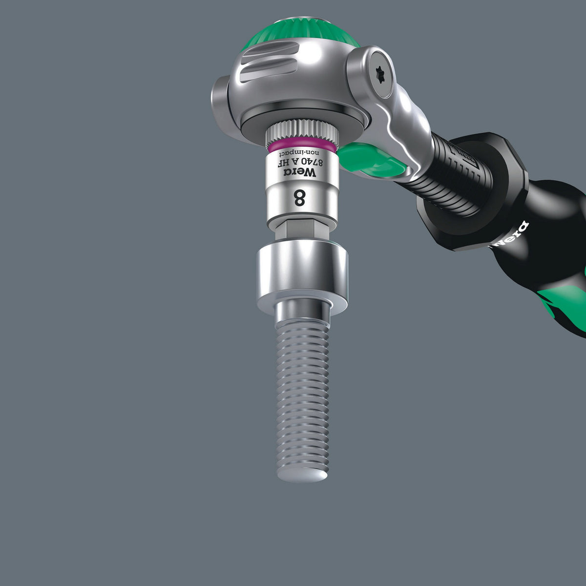 WERA Steckschlüsseleinsatz 8740 A HF 1/4 Zoll SW 5/16 Zoll mit Haltefunktion und Farbleitsystem
