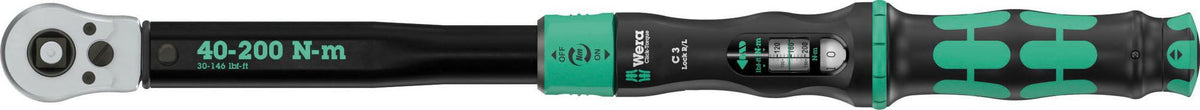WERA Drehmomentschlüssel Click-Torque Lock A 5 R/L 1/4 Zoll 2,5-25 Nm mit Lock-Funktion