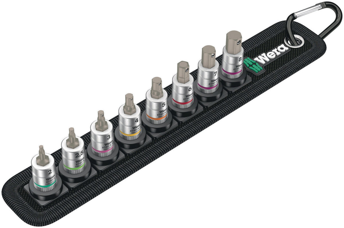 WERA Steckschlüsselsatz Belt 1 10-teilig 1/4 Zoll 4-13 mm für Außensechskant