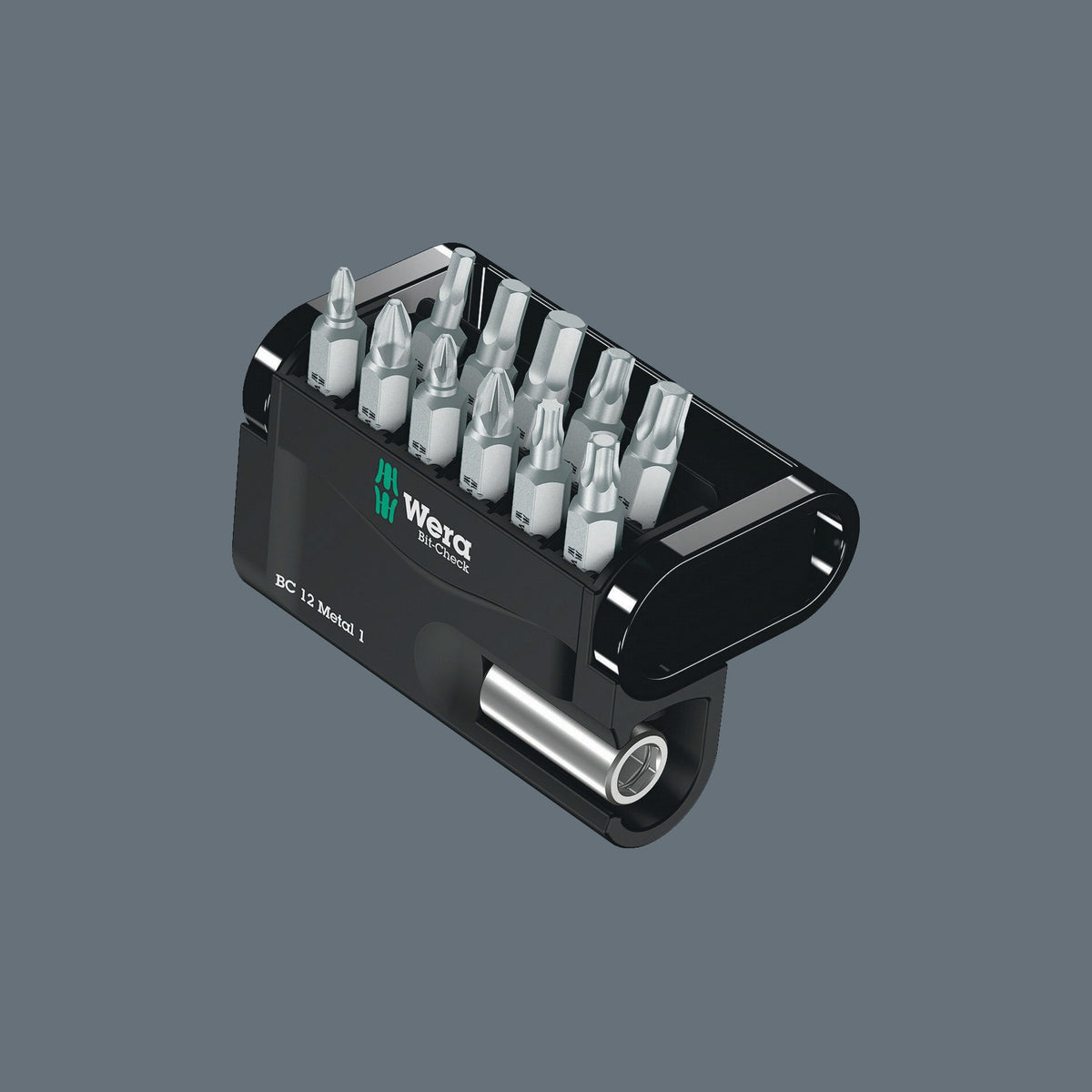 WERA Bit-Check 12 Metal 1 Bitsortiment 12-teilig PH/PZD/TX/Hex mit Bithalter