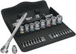 WERA Steckschlüsselsatz Zyklop Metal 29-tlg. 3/8 Zoll SW 8-19 mm mit 76-Zahn-Knarre