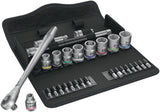 WERA Steckschlüsselsatz Zyklop Metal 29-tlg. 3/8 Zoll SW 8-19 mm mit 76-Zahn-Knarre
