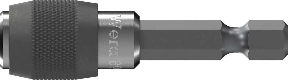 WERA Bithalter 895/4/1 K mit Schnellwechselfutter und Dauermagnet, 1/4 Zoll, 52 mm