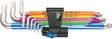WERA Winkelschlüsselsatz 3950/9 Hex-Plus Multicolour HF 9-teilig metrisch mit Haltefunktion und Kugelkopf