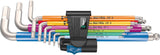 WERA Winkelschlüsselsatz 3950/9 Hex-Plus Multicolour HF 9-teilig metrisch mit Haltefunktion und Kugelkopf