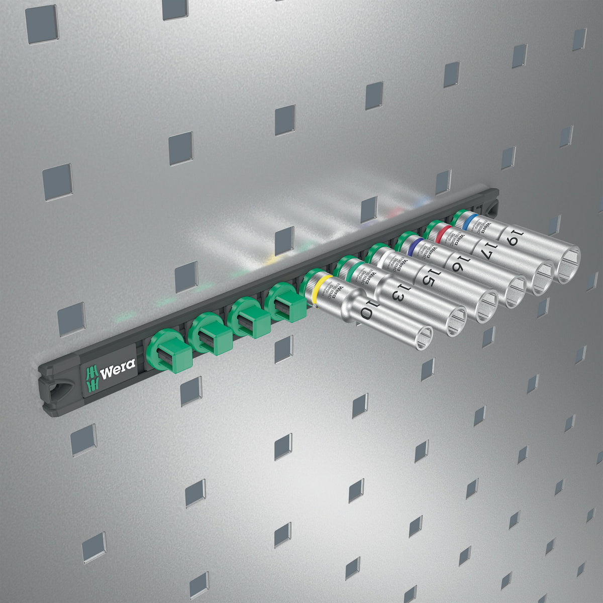 WERA Steckschlüsseleinsatzset Deep 1 9-teilig Antrieb 12,5 mm (1/2″) mit Magnetleiste