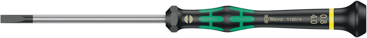 WERA Elektronik-Feinmechanik-Schraubendreher 2035, 3 mm Klinge, 80 mm, Kraftform-Micro-Griff