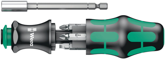 WERA Magazinbithalter KK 28 8-teilig Schlitz/PH/PZD mit integriertem Magazin und Teleskopklinge