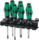 WERA Schraubendrehersatz 335/350/367/7 Rack 7-teilig Schlitz/PH/PZ/Torx Lasertip Kraftform