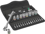 WERA Steckschlüsselsatz 8100 SA 7 Zyklop 28-tlg. 1/4 Zoll SW 5-13 mm mit 76-Zahn-Knarre
